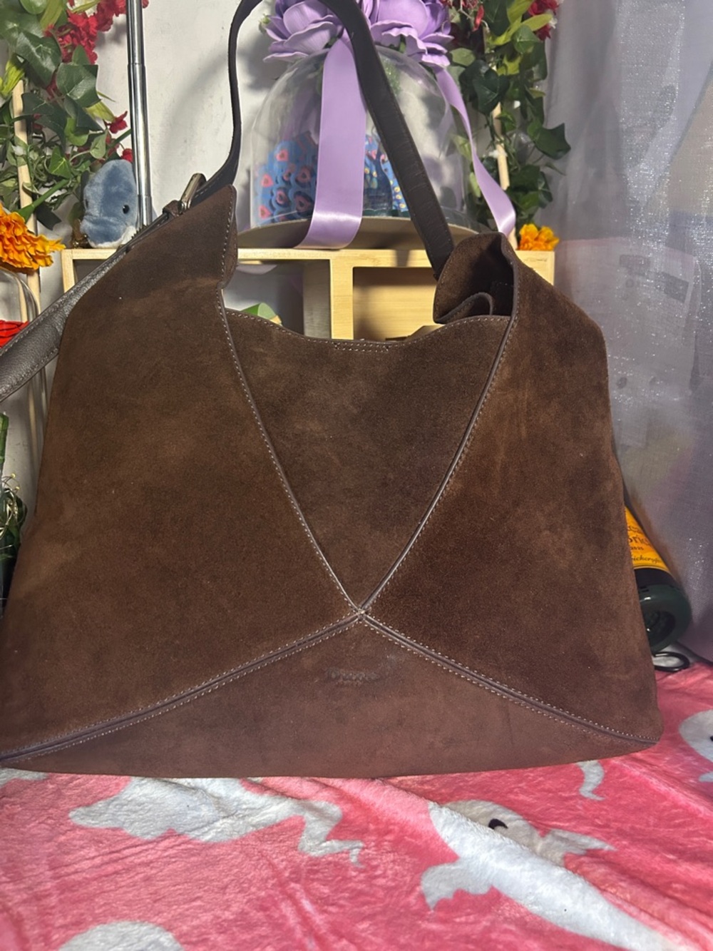 Dune London Dearest Suede Oversized Slouchy Hobo Shoulder Bag - Picture 14 of 17